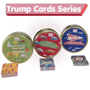 Cars Trump Cards Game of 10 Pcs | 50 Car Cards | Fun & Educational Strategy Game for Kids Age 6-12 | Engaging & Entertaining Game for Boys & Girls | Return Gift for Kids Birthday Party
