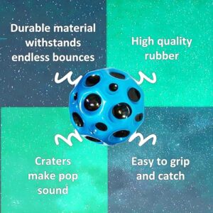 Super Bouncy Rubber Moon Ball Toy for Kids and Adults with Craters - High Bounce, Textured Grip, Perfect for Playtime Fun - Return Gift Foam Ball (Pack of 12) Multicolor