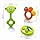 Storio Infant Acrylonitrile Butadiene Styrene (Abs) So Sweet Rattle 3Pcs Packing Non Toxic Bright and Colorful Rattles Baby Boy Girl Toys Set,Multicolor