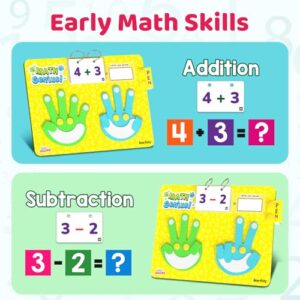 Math Genius | Educational Toy for Kids 3+ Years | 40+ Challenges - Foldable Finger Counting Hands | Learn Counting, Numbers, Addition & Subtraction | Birthday Gift for Boys & Girls 3,4,5,6
