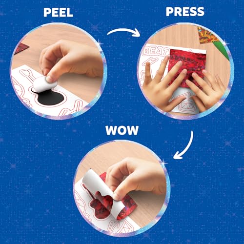 Skillmatics Foil Fun - Good Vibes, 20+ DIY Foil Art Magnets, Mess-Free Craft Kit, 60+ Foam Stickers, Creative Activity for Kids, Tweens, Teens (Ages 7-13), Adults, Gifts, Travel, Party Favor