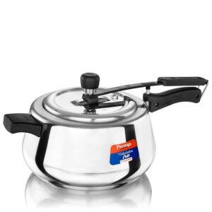 Prestige 5Litre Stainless Steel Nakshatra Cute Svachh Pressure Cooker|Deep Inner lid for spillage control|Induction compatible|3 layers sandwich bottom|Heavy gauge body|5 years warranty|ISI Certified
