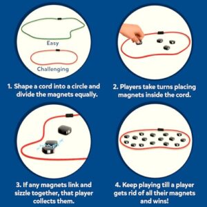 Sizzle - Classic Magnetic Attraction Game, Strategy & Travel Game, Magnetic Games, Fun for Family Game Nights, Gifts for Teens & Adults Ages 15+, 2-4 Players