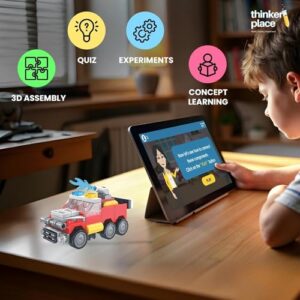 ThinkerPlace 8-in-2 Fire Vanguard Fire Pickup Truck (85 Pieces) | Learn About Fire Fighters | Building Block Set for Kids Age 6+ | STEM Educational Toy | Build, Collect & Create Robot or Fire Truck