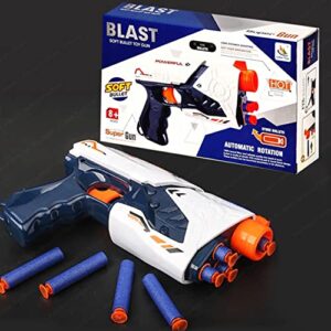 Soft Bullet Toy Gun - High Speed Manual With 6 Foam Bullets, Super Gun for Kids, Boys, Children - Pistol for Pretend Play (Multicolor)