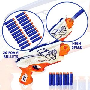 Toys Guns for Kid - High Speed Manual Soft Bullet Gun with 20 Foam Bullets for Boys, Children, Toy Gun Pistol for Kids, Shooting Toy Gun for Kids