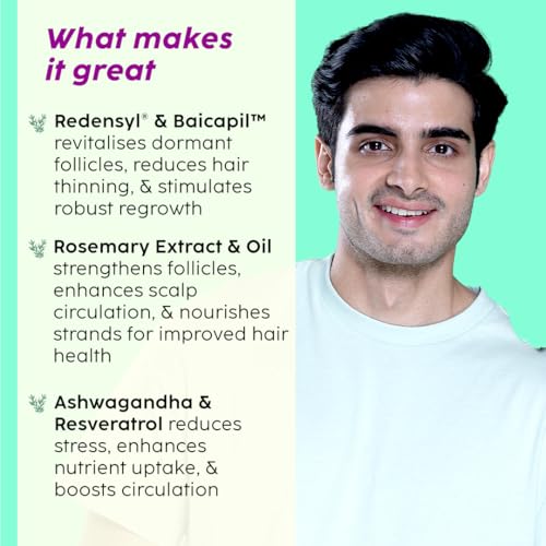 PLIX - THE PLANT FIX Rosemary Anti-Hairfall Regime, Hair Growth Serum, Anti-Hairfall Shampoo & Hair Supplements | Redensyle, Rosemary & 24 Hair Nutrients | Plant-Based