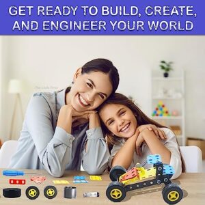 Mechanical Toys-Construction Blocks Toy for Kids Aged 8-14 Years Old,Stem Toys,DIY Kit,Best Birthday Gift for Unisex,Educational Games [Formula 1 Construction Set-10 Models],102 Piece