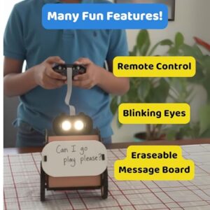 Emotibot | Make A Robot Kit | Smart Remote Controlled | Learn Electronics | Motor Based Electricity Kit | Science Kit Gift For Age 8, 9, 10, 11, 12, 13, 14 For Boys & Girls
