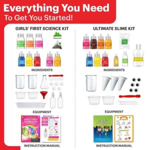 Junior Science Gift Set for Girls |Birthday Gift for Girls Ages 4,5,6,7,8 Years | 2-in-1 Set of Learning & Education Kit |