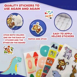 Busy Board Activity Binder Interactive Sensory Educational Toy for Toddlers Supports Fine Motor Skills & Creativity with Activities for Kids Soft Felt Busy Binder Birthday Gift,Dino,Multicolor