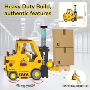 Smartivity Hydraulic Forklift Toy Car for Kids 6-8-10-12-14 YearsI Construction Vehicle I Birthday Gifts for Boys & Girls | DIY STEM Science Toy for Kids 6,7,8,9,10,11,12,13,14 Years, Multicolor