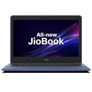 JioBook 11 with Lifetime Office | Android 4G Laptop Mediatek 8788 (JioOS) | Octa-core | 4GB RAM | 64 eMMC Storage | Thin and Light Laptop (11.6 inch, 990 Grams) | Dual Band WiFi + SIM | Blue