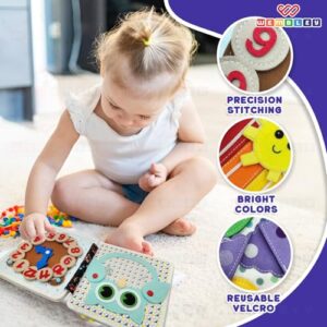 Busy Bag Design - Educational Activity Binder for Toddlers 1-3 Years | Soft Felt Sensory Busy Book for Kids | Fine Motor Skill Development & Learning Toy | Birthday Gift Hedgehog Theme