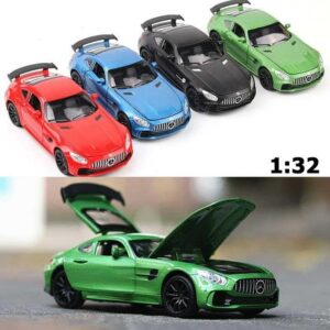 SreeBee Mercedes Benz AMG GT-R 1:32 Model Car Exclusive Alloy Metal Pull Back Die-cast Car Diecast Metal Pullback Toy car with Openable Doors & Light?Colors as Per Stock?