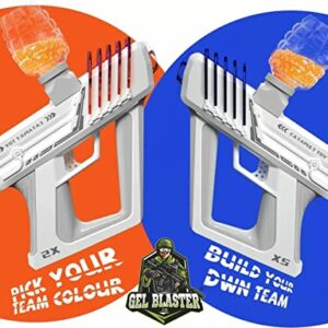 Automatic Gun/Electric Outdoor Toy Gun/Machine Gun for Kids/Water Ball Pistol for Kids-Adults/Shooting Range Upto 70 feet with 10000 Gel Balls - (Blue & White)