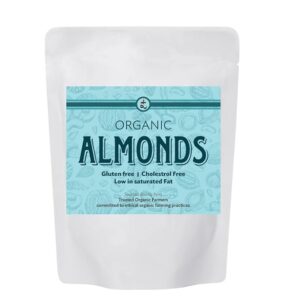 Rootz Organics Almonds & Kashmiri Mamra Badam - 100% Natural, Whole, Fresh & Handpicked - 250g | Superfood for Snacking, Brain & Heart Health