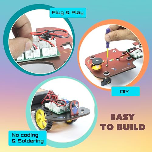 5in1 STEM Robotics kit | Robotics Kits for Kids Ages 8 9 10 11 12 Years Old Boys Girls | Electronics Sensor Toy Modules | No Coding Required | Birthday Gift for Kids Ages 8+