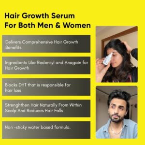 Hair Growth Serum For Promoting Hair Growth & Controlling Hair Fall With 3% Redensyl, 5% Capixyl, 4% Anagain, 3% Procapil & 3% Baicapil, Rosemary & Biotin, For Both Men & Women, 50ML