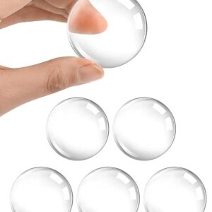 Silicone Wall Protector for Door Handle and Furniture Accessories Self Adhesive Bumper Guard Stopper Pads for Wall Cabinet Drawer Mute Buffer Anti Sound Dampener (Pack of 6) - Transparent