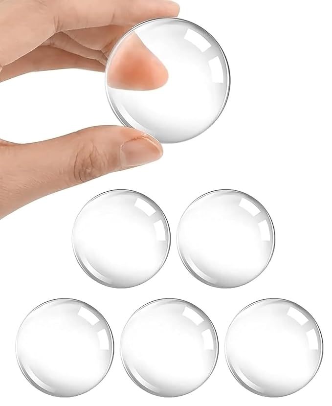 Silicone Wall Protector for Door Handle and Furniture Accessories Self Adhesive Bumper Guard Stopper Pads for Wall Cabinet Drawer Mute Buffer Anti Sound Dampener (Pack of 6) - Transparent