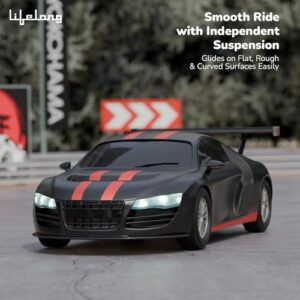 Cuppy Remote Control Car Toy for Kids | 2.4GHz High-Speed Racing Car with LED Lights, Rechargeable Battery | Type-C USB Charging, Anti-Skid Tyres, Independent Suspension, BIS Certified