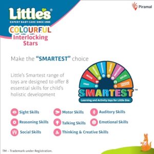 Little's Colorful Interlocking Stars | Activity & Learning Toys for Kids | Multi-Colour Toddler Activity Toys | Baby Toys | Develops fine Motor & Reasoning Skills | Kids Toys for 1 Year Old+