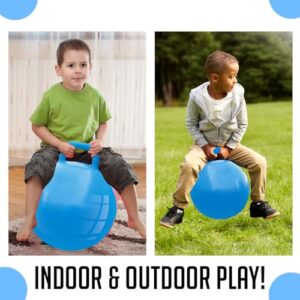 Amazon Brand - Jam & Honey Jumping, Bouncing, Hop Ball | Indoor & Outdoor Activity Toy | Best Gift for Kids 3+ Years | Blue
