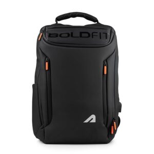 Boldfit Laptop Bag for Men Black Office Backpack for Men 15.6Inch 23Ltrs Laptop Backpack for Women with USB Charging Port Water Resistant Business Laptop Bags for Men Smart Laptop Backpack for Women