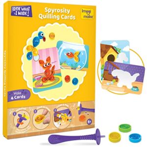 5-in-1 Awesome Craft Kit- Kids - Arts and Crafts for Kids Ages 6-8 || 5 Craft Techniques- 15+ Projects - Gift for 5, 6, 7, 8 Year Old Girls & Boys, Multi, Paper, Clay