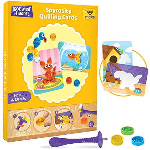 5-in-1 Awesome Craft Kit- Kids - Arts and Crafts for Kids Ages 6-8 || 5 Craft Techniques- 15+ Projects - Gift for 5, 6, 7, 8 Year Old Girls & Boys, Multi, Paper, Clay