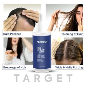 Hair Growth Serum with Rosemary, Redensyl, Procapil, Strengthens Hair Roots & Improves Hair Density | Hair regrowth & Hair fall control serum for Men & Women | Natural DHT Blocker | 50ml