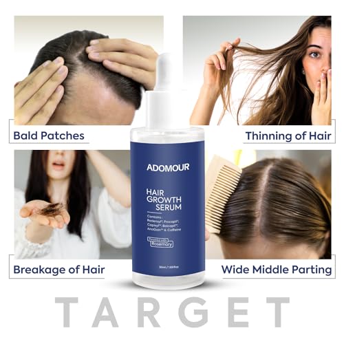 Hair Growth Serum with Rosemary, Redensyl, Procapil, Strengthens Hair Roots & Improves Hair Density | Hair regrowth & Hair fall control serum for Men & Women | Natural DHT Blocker | 50ml