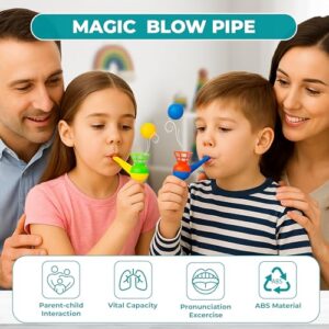 Ratna's Magic Blow Pipe Set of 2 Floating Ball Creative Magic Blowing Ball Toy Party Game for Kids & Adults