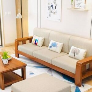 Home furniture Wooden Sofa Set for Living Room and Office 3 Three Seater Walnut Finish Natural Teak Finish (Winster, Rosewood (Natural Teak Finish) Handicraft- Handmade
