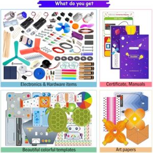 150 Experiments School Science Project Kit - Solar, Physics, Electricity, Electronics, Circuits, Art, Engineering, Machines, Exhibition, DIY Summer Projects