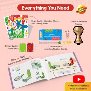 Tabletop Tennis Game Kit for Kids 6 to 12, 2-Player STEM Toy with Mechanical Rackets & Scoreboard, Birthday Gift for Boys & Girls Age 6,7,8,9,10,11,12,13,14 Years, Table Tennis