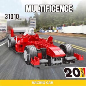 Architect 20 in 1 Racing Car Bike Jeep SUV Building Blocks Set 278+ Pcs STEM Educational Construction Learning Brick Toy for Kids (31010)