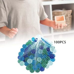 100Pcs Glass Marbles Crafts Beads Solid Round Glass for Bedroom Living Room