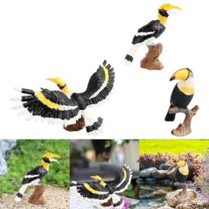 Bird Figures Toys Craft Lifelike Bird for Shelf Classroom Learning Yard Scene Perches Standing