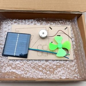DIY Science Kit for Kids | Solar Fan Electric Motor Car Fan Propulsion Car | STEM Educational Toys | Gifts for Boys & Girls Ages 6?14 | Project Kit with DC Motors, Solar Panel & Gears (SolarFan)