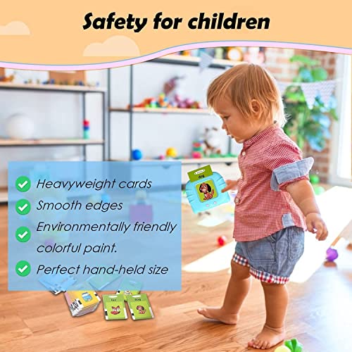 Toys Rechargeable Educational Learning Talking Flash Cards for 2 Year Old Kids Boys Girls Baby Montessori Toys