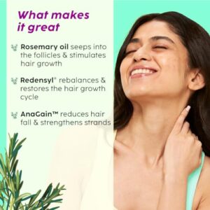 PLIX - THE PLANT FIX Fix Rosemary Advanced Anti Hair Fall Shampoo & Serum | Reducing Hair Loss & Breakage | All Hair Types | Men & Women | Sulphate & Parabeen Free| Dermatologically Tested, 440 g