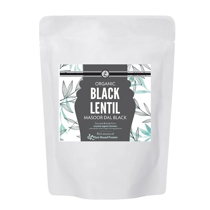 Rootz Organics Masoor Dal Black 900g| Black Lentils | Protein Rich | Perfect For Baked Beans | Unpolished | 100% Natural | Non GMO | Sabut Masar | Whole protein | Whole Grains | Perfect for a Healthy Lifestyle