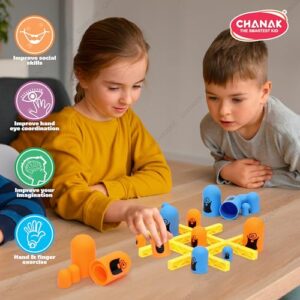 3D Gobble Game Engaging Strategy Gobblet Gobbler Board Game, Learning Toy for Kids & Families, Tic Tac Toe Brain Game for Boys Girls, Above 3+ Age, BIS Approved.