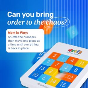 Drift Number Sliding Magnetic Puzzle 4x4 | Toys For 6-10 Years Old Boys & Girls | 15-Blocks Brain Teaser Puzzle Game for Kids | Educational, Learning, Activity Toy for Return & Birthday Gifts
