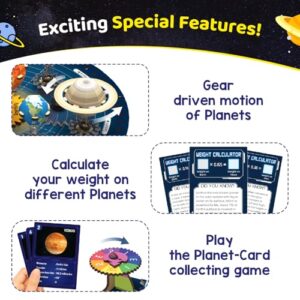 Smartivity Solar System Kit | Gear-Driven Working Model of Planets | Birthday Gift for Boys & Girls 8,9,10,11,12,13,14 Years I Build, Rotate & Explore Astronomy | Learn Solar System & Science Facts |
