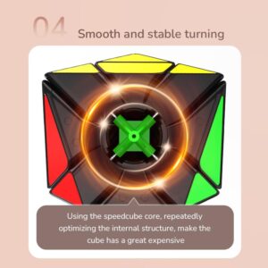 Drift Axis (Tiled) 3x3 Magic Cube Puzzle | Unique Shape Mod with Premium Design, Smooth Finish Toy for Intermediate & Advanced Solvers | Toys for Adults & Kids Girls Boys Ages 7-14 Years Old