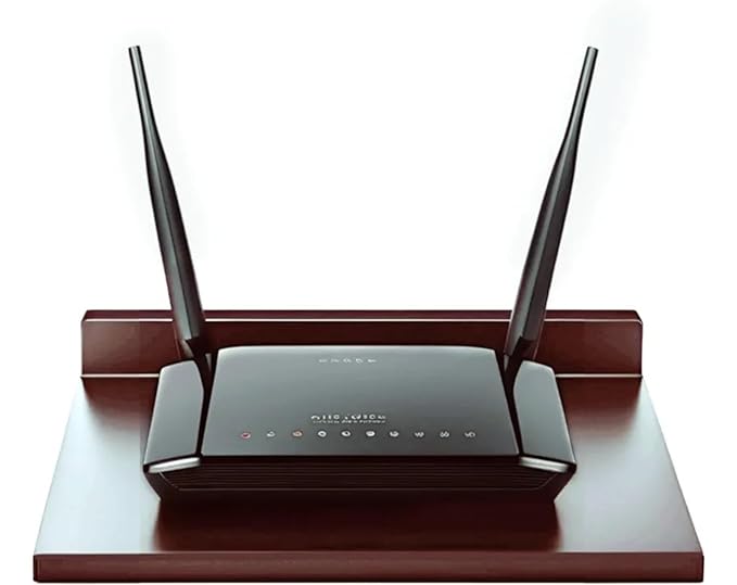 Dime Store Engineered Wood Setup Box Stand | Set Top Box Stand Wall Mount for Home Wall Shelf for Holding Speakers WiFi Router Game Console Remote Streaming Device (Brown)