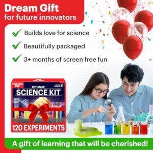 Ultimate Science Experiment Kit for Boys & Girls Ages 8-14 | Birthday Gifts Ideas for Kids | STEM Learning Educational Toys & STEM Toys for 8-14 Year Olds | Experiment Kit